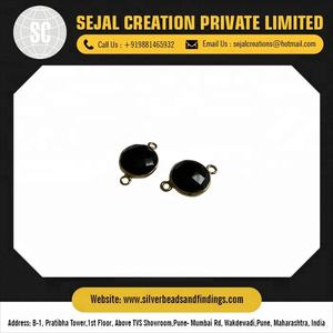 Connecteurs de pierres précieuses de lunette de 4mm de haute qualité résultats de bijoux en laiton et en verre pour les chaînes de perles et la fabrication de bijoux charmants - Product Image 5