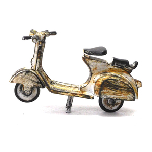 Patinete de fundición a presión de Metal pesado de diseño antiguo, decoración del hogar de larga duración, estilo Art Deco, logotipo personalizable para regalos - Product Image 1