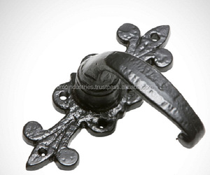 Poignée de porte carrée en fonte noir mat sans clé, prix usine, vente en gros - Product Image 3