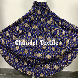 Jupes longues évasées pour femmes, tissu africain en cire imprimé, ceinture, Maxi Hippie, patineuse à taille haute, 2020 - Product Image 2