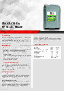 SHIELD SONIC-PRO SAE 15W40 Lubricante Automotriz, Cumple con La Composición General del Aceite Base, Compatible con el Modelo ACEA E2 - Product Image 2