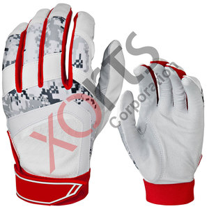 Gants de frappeur de baseball personnalisés en cuir de chèvre souple anti-dérapant gants de frappeur professionnel hommes jeunes Softball gants personnalisés - Product Image 1
