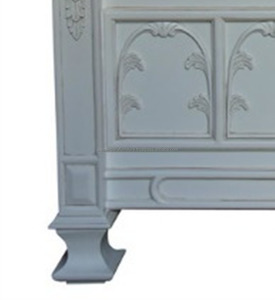 Muebles de cama imperio blanco, muebles de dormitorio clásicos de caoba Jepara Indonesia - Product Image 5