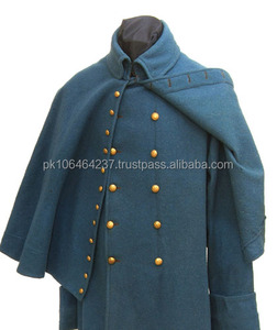 Uniforme de reproducción americano Invierno Manga larga Cuello vuelto 100% Lana Grandes abrigos - Product Image 5