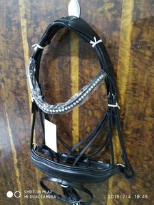 Matériau en cuir renforcé de bride de cheval western anatomique de logo personnalisé de haute qualité en couleurs pour la sécurité d'équitation équestre - Product Image 4