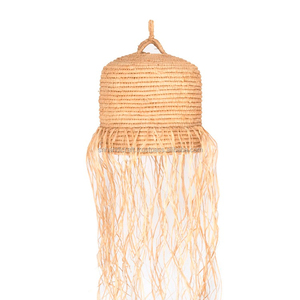 Lámpara de rafia marroquí, pantalla de yute, pantallas de paja - Product Image 1