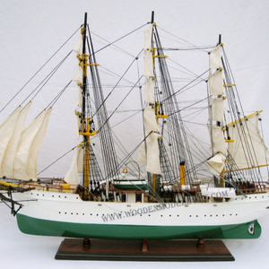 Danmark Model Handcrafted <b>Wooden</b> Tall Ship Nautical Style with Painted Technique for <b>Wood</b> <b>Crafts</b> <b>Boxes</b> or <b>Wall</b> <b>Signs</b> - Product Image 1