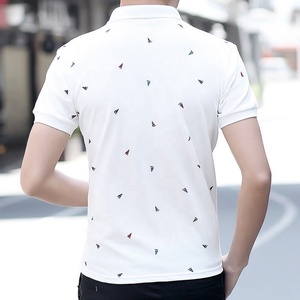 เสื้อยืดแขนสั้นสำหรับเสื้อโปโลผ้าคอตตอนพิมพ์ลายจุดแห้งเร็วสไตล์ลำลองพิมพ์ลายจุด100% ตามสั่ง - Product Image 2