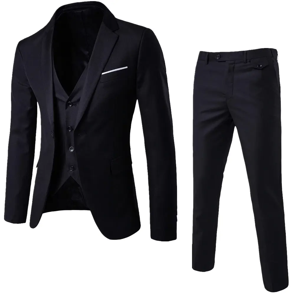 Terno de blazer masculino ou casamento 3 peça para homens terno tecido adultos plus size conjuntos masculinos para negócios escritório conjuntos formais