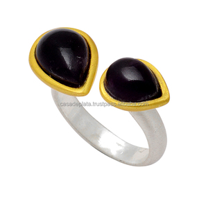 Anillo DE PLATA 925 con piedras preciosas de ónix negro Natural, anillo Chapado en plata, forma de corte de pera, anillo de moda, fabricación al por mayor, joyería, CASA DE PLATA - Product Image 3