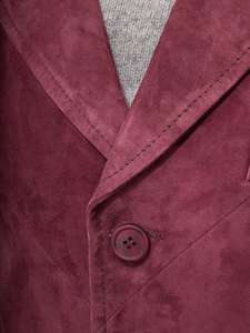 Custom <b>Men's</b> <b>Burgundy</b> Genuine Cow Suede Leather <b>Waistcoat</b> / Leather <b>Waistcoat</b> - Product Image 4