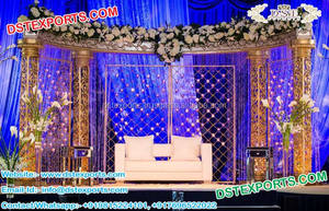 งานแต่งงานที่สวยงามเทียนกลับผนังอินเทรนด์ภาษาอังกฤษเทียน Wall Designer งานแต่งงานเวทีผนังเทียน - Product Image 5