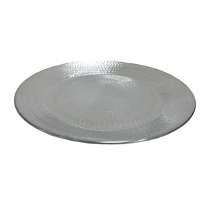 Plaque décorative faite à la main en aluminium gris en métal pour la table de fête décorative en gros en vrac - Product Image 1