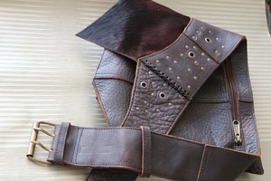 Cinturón de cuero auténtico Unisex, riñonera de bolsillo - Product Image 5