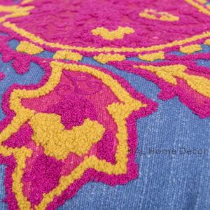 Traditional paisley embroidered pillow, Rich look Indigo <b>cushion</b> <b>cover</b>, wholesale designer pillow <b>cover</b> - Product Image 6