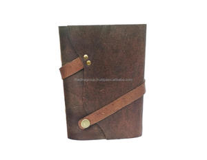 Classique Hunter A5 couverture rigide Vintage en cuir Journal élégant ceinture tactile bouton fermeture cahier d'affaires pour les cadeaux de bureau - Product Image 1