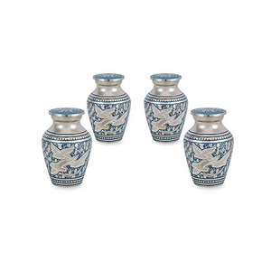 Azul hermoso pequeño Mini regalo urna para cenizas humanas - Product Image 4