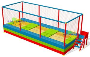 3 Bed Commercial <b>Junior</b> <b>Trampoline</b> - Indoor Commercial <b>Trampoline</b> Style - Special <b>Trampoline</b> Manufacturer - Product Image 3