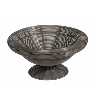 Cuenco de pedestal de alambre doble de alambre de metal, cesta de fruta de hierro forjado, cesta de utensilios de cocina, cesta de encimera, cesta multiusos - Product Image 1