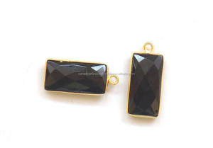 ขั้วต่อเหลี่ยมเพชรพลอยชุบสีดำสวยงามทำด้วยมือทองนิลรูปทรงสี่เหลี่ยมผืนผ้าเครื่องประดับสำหรับทุกแฟชั่น - Product Image 2