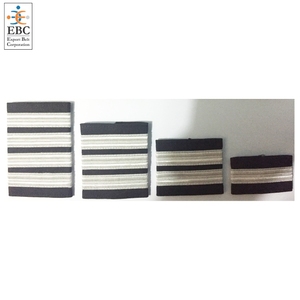 Factory Pilot Rankings Gold/Silver Airline Charreteras Uniforme de alta calidad Hombreras Bordadas Sin níquel Fieltro 3D - Product Image 5