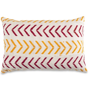 Indio Mudcloth impreso almohada Lumbar de algodón cubierta de encargo al por mayor almohada de algodón blanco de barro-tela de cojín - Product Image 1