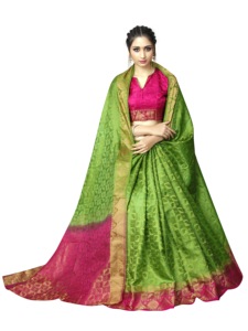 Banarasi en soie et coton, sari, vêtements de fête indiens pour mariage, vente en gros de saris pour femmes, vêtements pour dames - Product Image 4