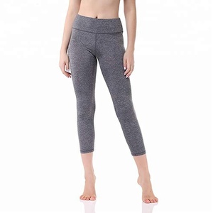 Women Girl High Waist Melange Solid Legging Stretch Yoga <b>Pants</b> <b>Dancing</b> Tights - Product Image 2