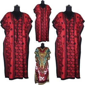 2025 Fashion Dubai Islamic Floral Long Dress Abaya Latest Design Pattern Kaftan <b>Top</b> Quality Block Printed Floral Design Kaftan - Product Image 1