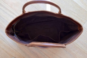 De Tan/coñac bolso de cuero con forro interior AV-0003 - Product Image 4