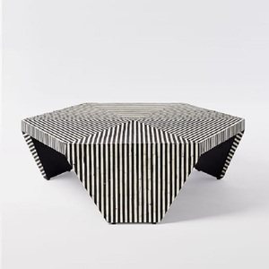 Mesa de Restaurante Moderna con Incrustaciones de Madreperla al Mejor Precio - Product Image 2