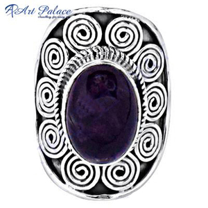 Best Selling Custom 925 Sterling <b>Silver</b> Prong Ring <b>Women</b> Fancy Shape Amethyst Gemstone Handmade Fine Jewelry Casual Wholesale - Product Image 1