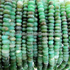 ลูกปัดกลมคริสโซเพรสธรรมชาติลูกปัดแก้วสีเขียวทรงแบนผลิตจากผู้ผลิตชั้นนำ - Product Image 1