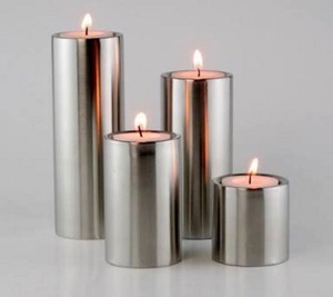 Ensemble de porte-bougies cylindriques en métal, résistants à la chaleur, faits à la main, écologiques, décoration de mariage et de maison - Product Image 3
