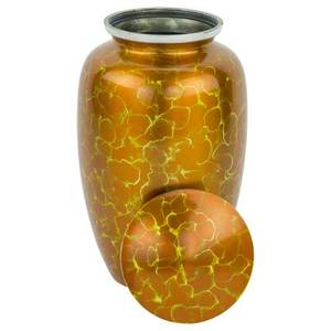 Urnas funerarias de Metal para adultos, urnas de cremación de cenizas de cristal ámbar, estilo americano/europeo - Product Image 3