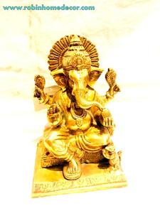 Dios martillado de la mejor calidad, Ganesh Murti para decoración del hogar, uso disponible al mejor precio de la India - Product Image 3