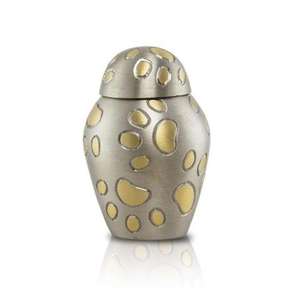 Design de grain de bois classique avec pochette en velours souvenir d'animaux de compagnie, urnes de crémation pour cendres funérailles métal laiton/aluminium - Product Image 2