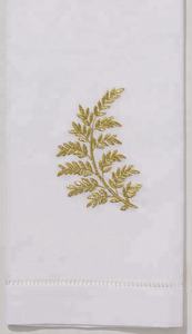 Hemstitched and Embroidery White Linen Guest <b>Towel</b>/tea <b>Towel</b> - Product Image 2