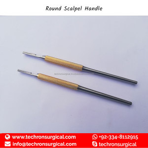 Hoja de Bisturí Redonda de Alta Calidad con Mango Moleteado Chapado en Oro - Product Image 3