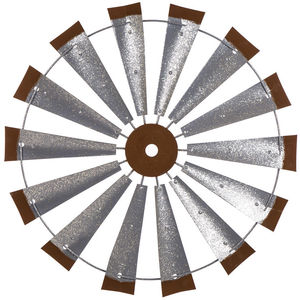 Reloj de pared con diseño de molino de viento de Metal rústico para casa - Product Image 1