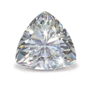 Moissanite钻石万亿切三角形白色透明G/H彩色moissanite珠宝出售