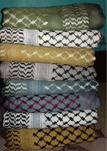 Toutes les saisons Yashmagh Arabic Jacquard Scarf 100% Cotton 6-Piece Set Durable Fashionable Square Style - Product Image 3