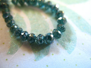 Cuentas de diamante facetadas azules para collar/hebras, cuentas de diamante naturales para pulsera, collar, joyería, 2 mm a 5 mm - Product Image 5