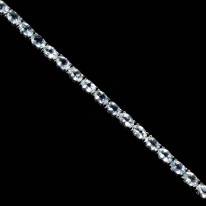 Fantástica pulsera de piedras preciosas aguamarina joyería hecha a mano pulsera de tenis de Plata de Ley 925 para mujer - Product Image 2