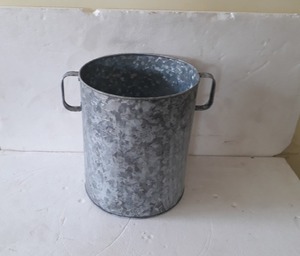 Taza redonda galvanizada de doble Mango, de metal, aprobada por smetta - Product Image 3