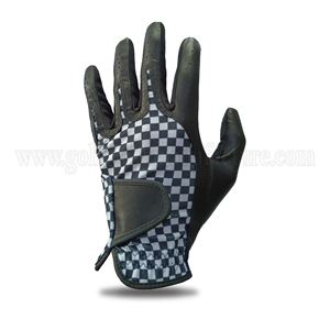 Guante de Golf Combinado Negro de Piel Cabretta de Indonesia con Sublimación GC020 - Product Image 1
