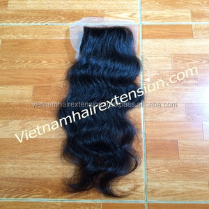 Venta al por Mayor de Cabello Humano Virgen Remy con Cierre de Encaje Ondulado 100% Hecho a Mano, 100g, Longitud de 8"-40" - Product Image 1