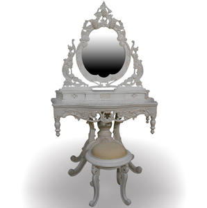 Mueble francés Indonesia-tocador tallado de uva con espejo, mueble estilo francés - Product Image 1