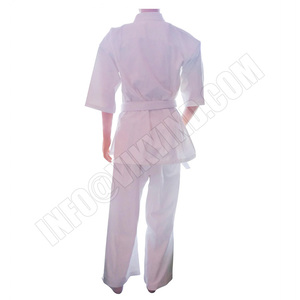 ชุดคาราเต้สำหรับเด็กผู้ใหญ่,ชุดคาราเต้เคียวคุชินโดกิชุดฝึกทำจากผ้าฝ้ายระบายอากาศสีขาว - Product Image 3