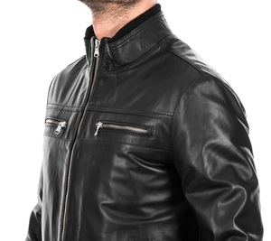 Streetwear léger veste en cuir PU hommes printemps respirant conception Easywear doux au toucher décontracté ville rue équipement d'équitation - Product Image 5